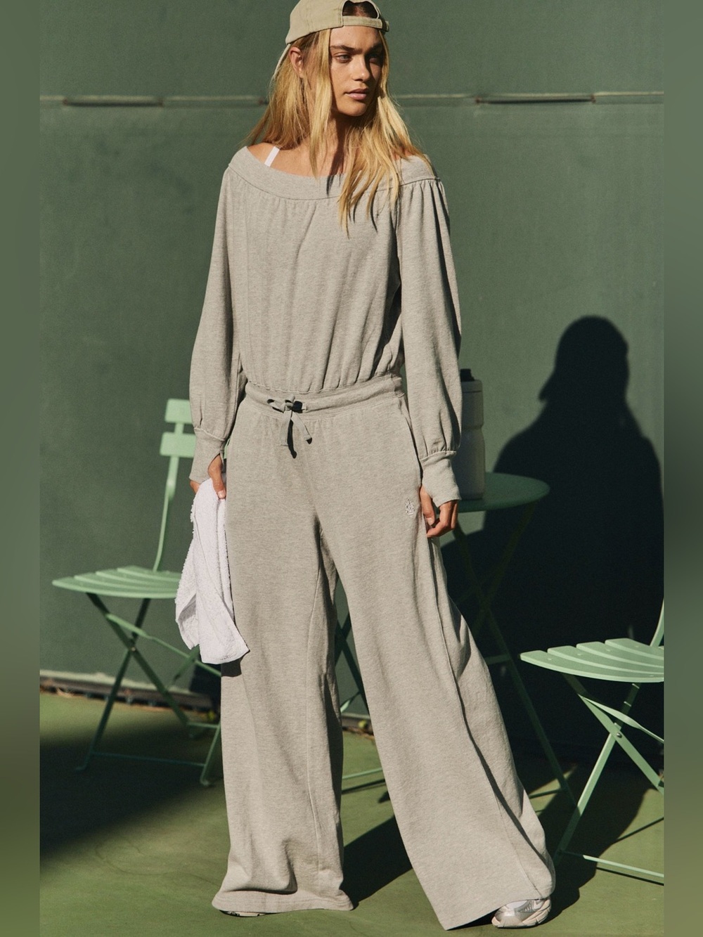 NEW Free People x FP Movement One To Beat Off-Shoulder Onesie